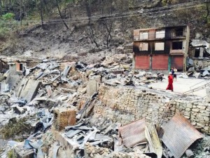 Entire Nepalese villages are in ruins